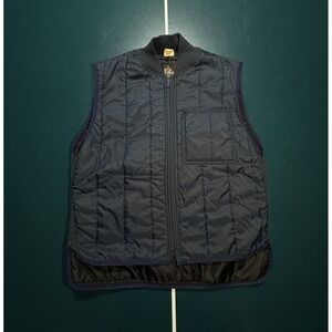 Vintage 80s Quilted Puffer Vest Men's Large Insulated Workwear Retro Refrigiwear